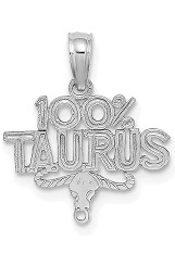 itsy-bitsy Taurus zodiac sign white gold baby charm